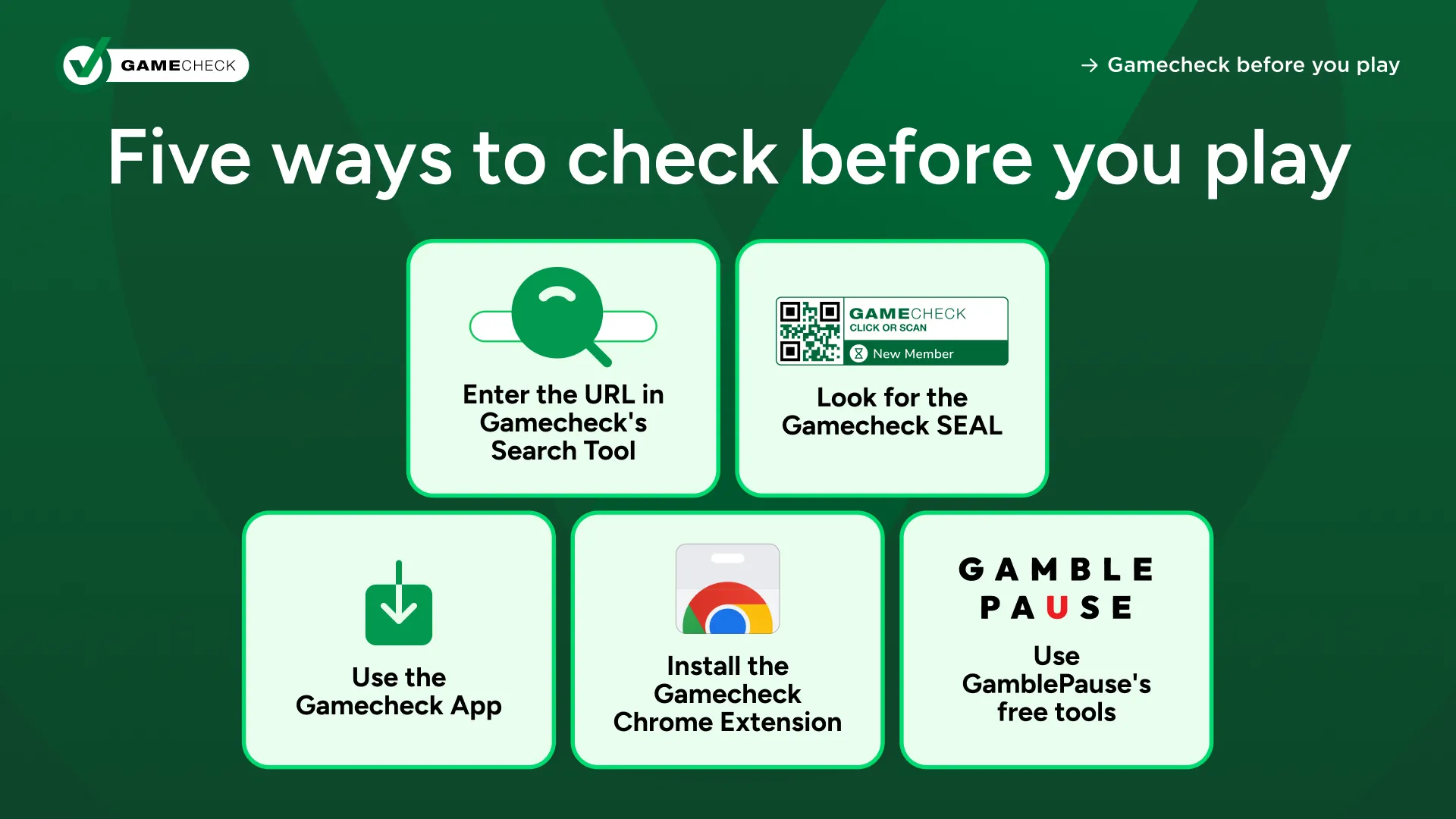 Five ways to check before you play